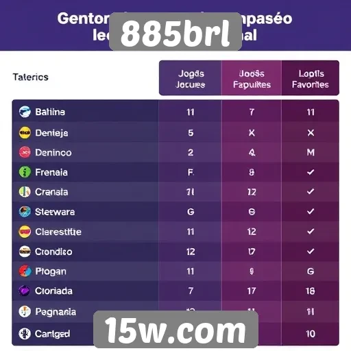 Comparação de jogos mais populares na plataforma 885brl